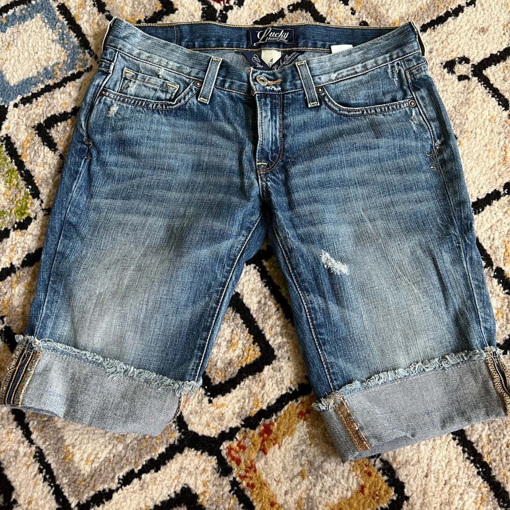 Lucky Brand Blue Denim Women's Bermuda Shorts
